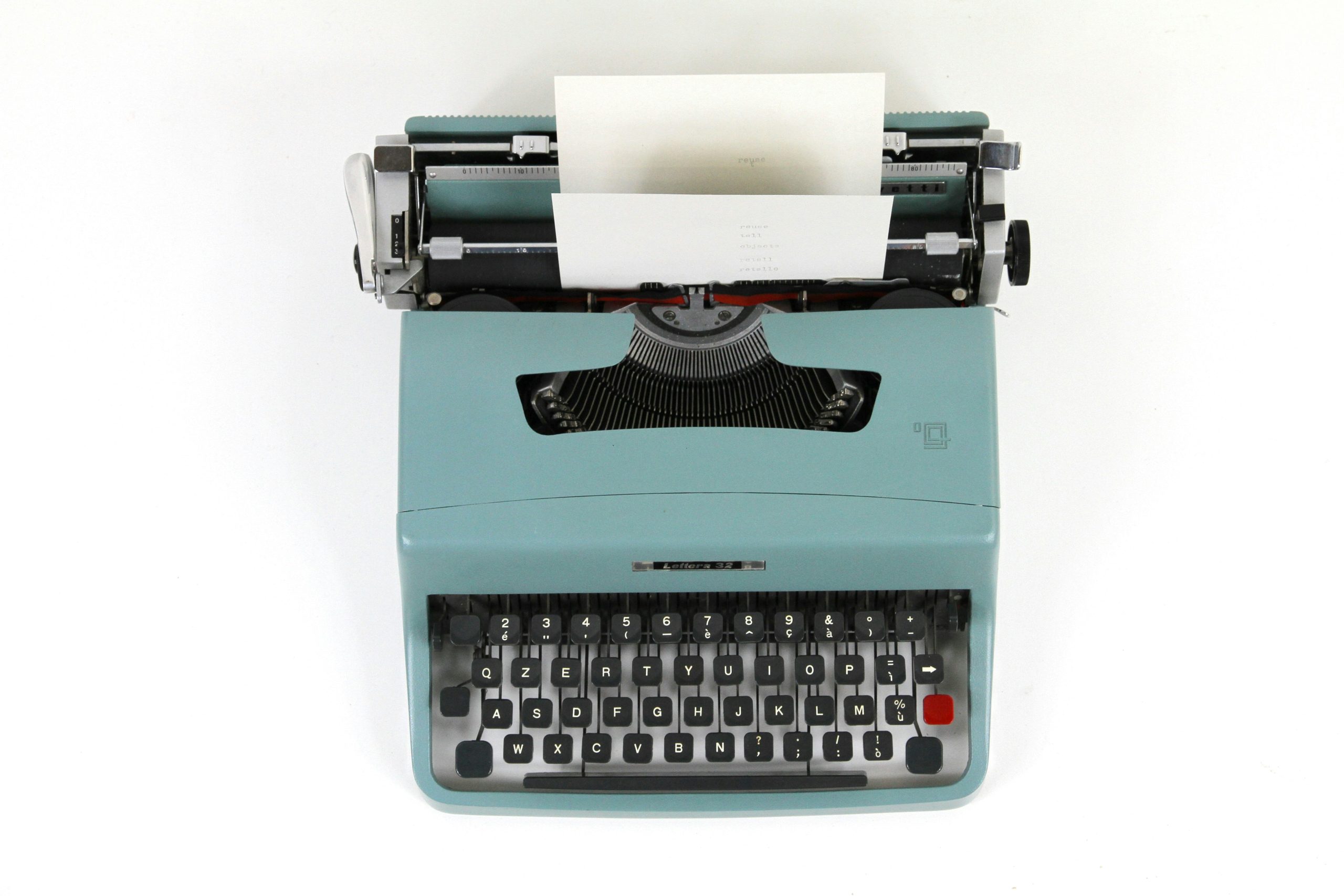 Typewriter seen from above